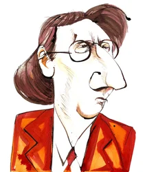 Rued Langgaard, Danish composer and organist; caricature